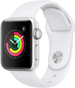 Apple Watch Series 3 (GPS), 38 mm Aluminiumgehäuse, Silber, mit Sportarmband, Weiß Amazon de Alle Pro[...]